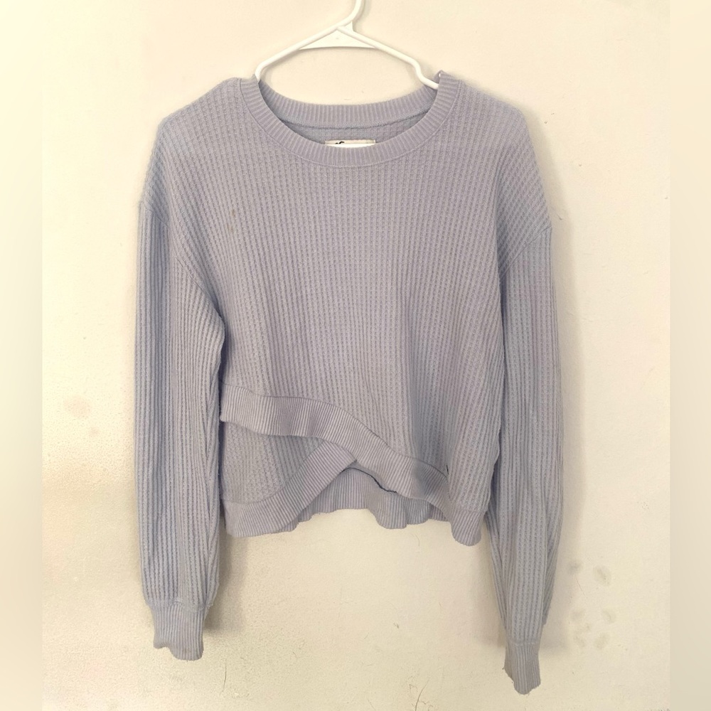 Asymmetrical waffle knit Hollister sweater